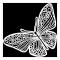 Stencil 6in x 6in Joyous Butterfly