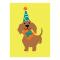 Great Arrow Birthday Card: Dachshund Balloons